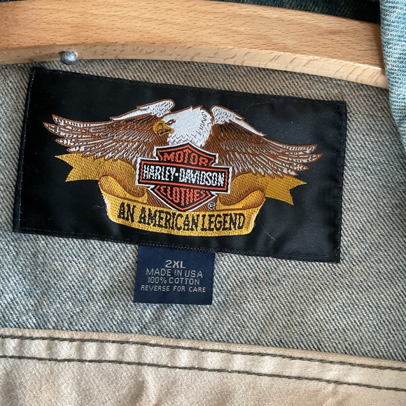 VINTAGE Harley-Davidson Eagle Emblem Fringe Vest 2XL - Picture 3 of 6